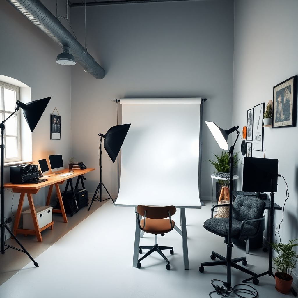 Photography studio workspace